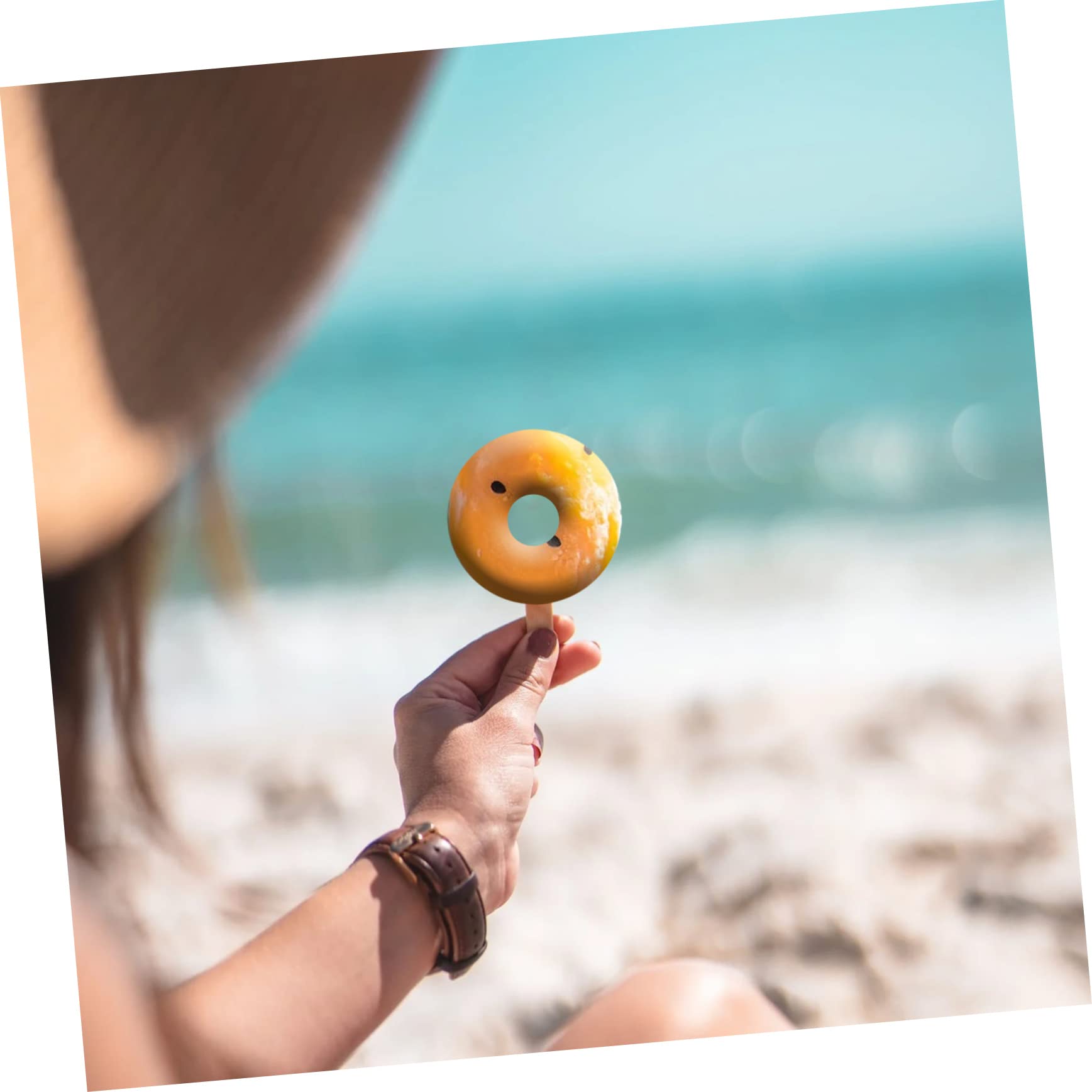 AUTSUPPL Creative Doughnut Ice Cream Maker Mold Cavity Popsicle Molds for DIY Treats Easy to Use Design for Summer Fun for Juices