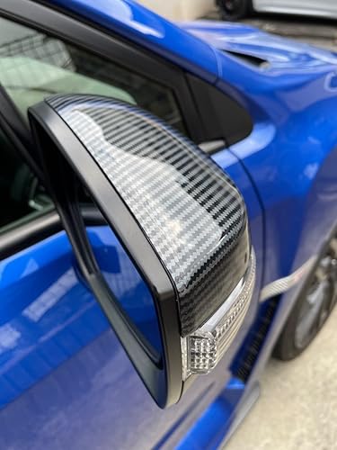 Miniatura 4 de Hyorabyn Accesorios de coche para Subaru WRX STI 2015 2016 2017 2018 2019 2020 2021 Color de fibra de carbono Revisión lateral de espejo de revisión