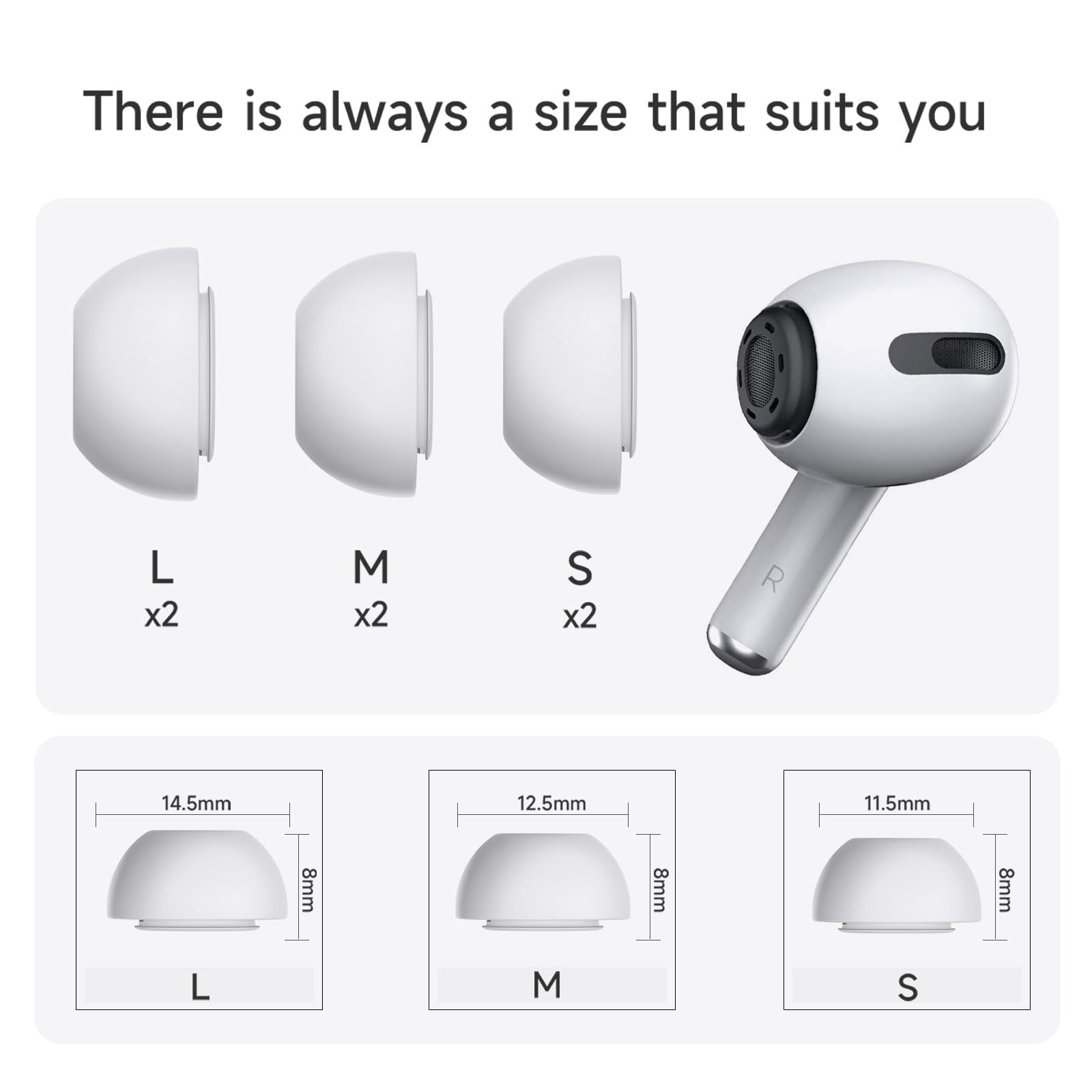 Amazon.com: 3 Pairs Replacement Ear Tips for Airpods Pro/Airpods