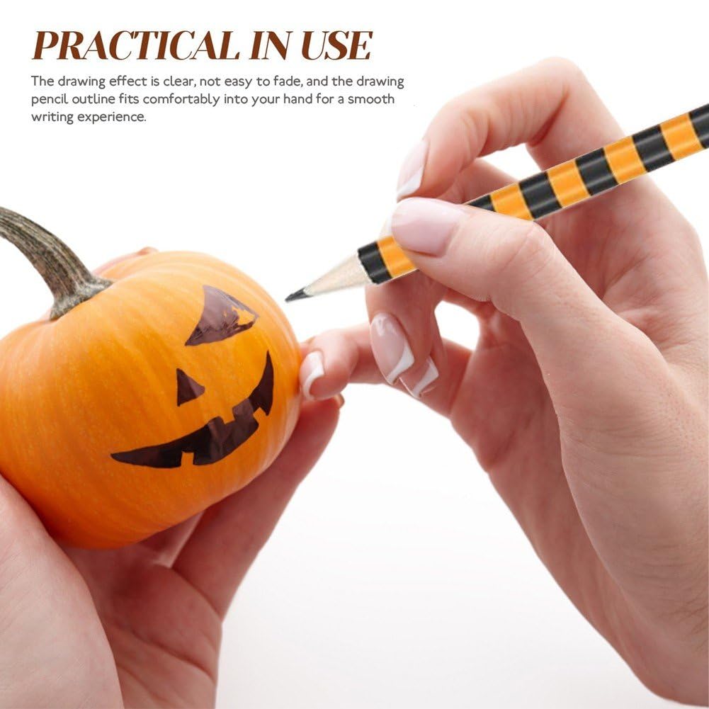 Set 12 Penne A Forma Di Scopa + 6 Gomme Arcobaleno - Design Divertente Per Bambini, Scrittura E Cancelleria Creativa - Foto 7