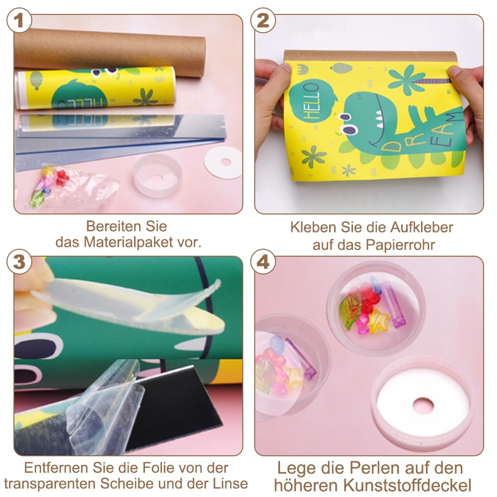 Set di 8 caleidoscopio per bambini, caleidoscopio, bomboniere, caleidoscopio, pensierino fai da te, fai da te, fai da te, esperimento di mitbringeo per bambini dai 6 agli 8 anni in su