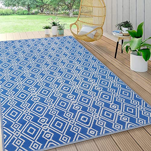 HEBE Outdoor Rug 6'x9',Reversible Mats, Patio Rugs, Plastic Straw Rug, Large Floor Mat Rug for Outdoors, RV, Patio, Backyard, Deck, Picnic, Beach, Trailer, Camping