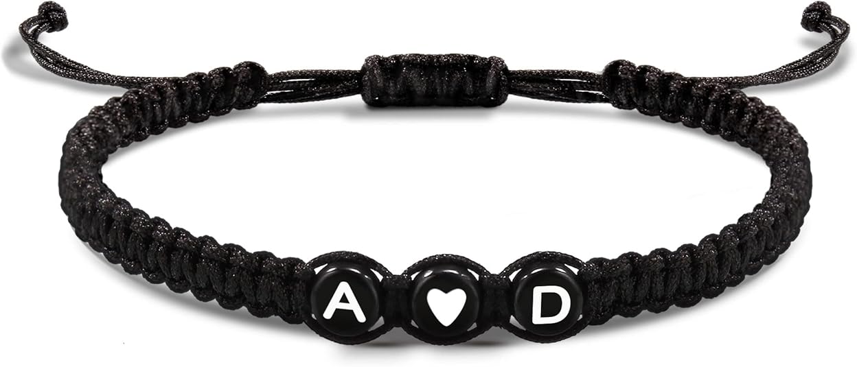 Initial Bracelets for Women Men's Bracelets Gifts for Girlfriend Boyfriend Letter Bracelets I Love You Gifts for Her Him Best Friend Birthday Gift Christmas Jewelry