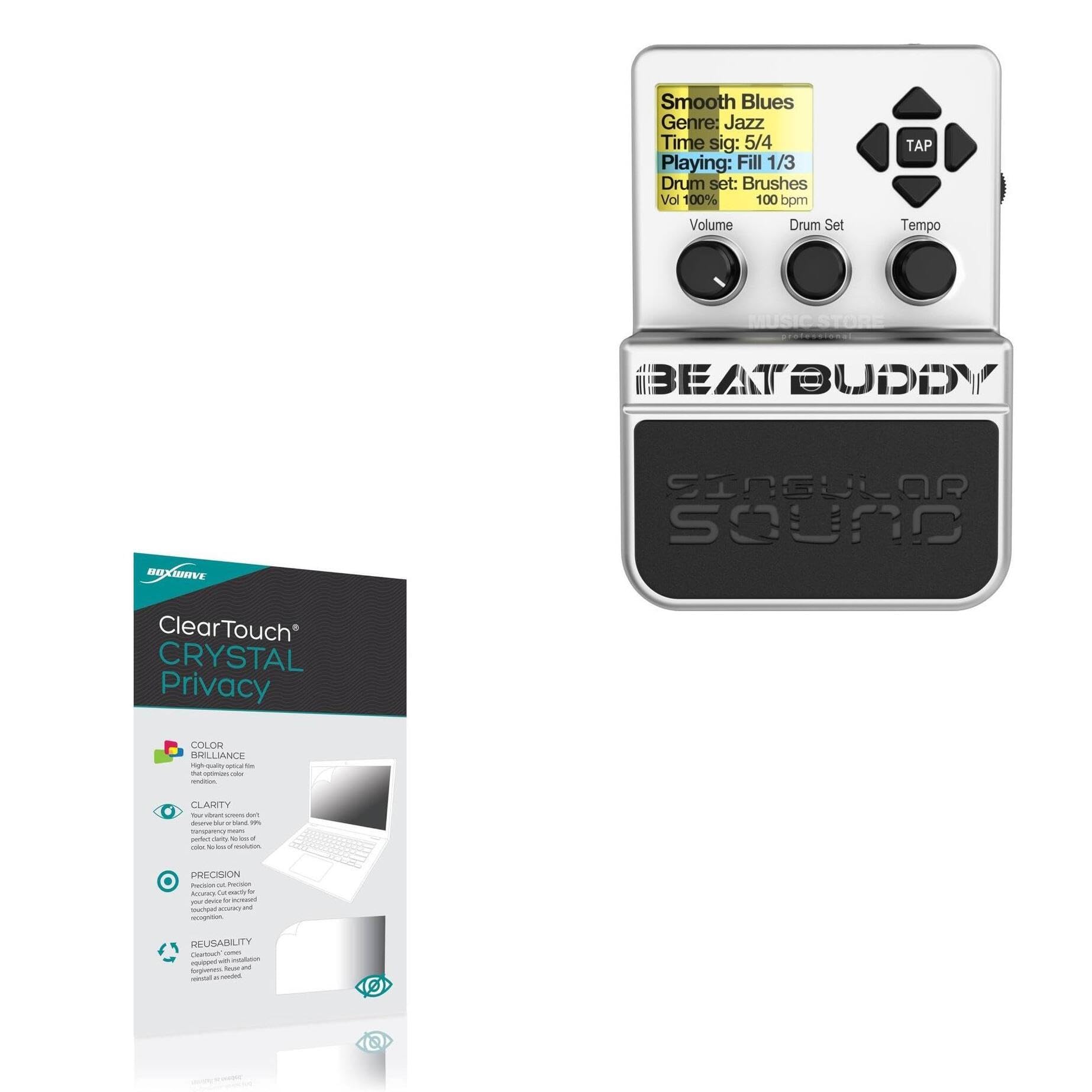 BoxWave Screen Protector Compatible with Singular Sound BeatBuddy - ClearTouch Crystal Privacy (2-Pack), Privacy Screen Protector Flexible Film Clear