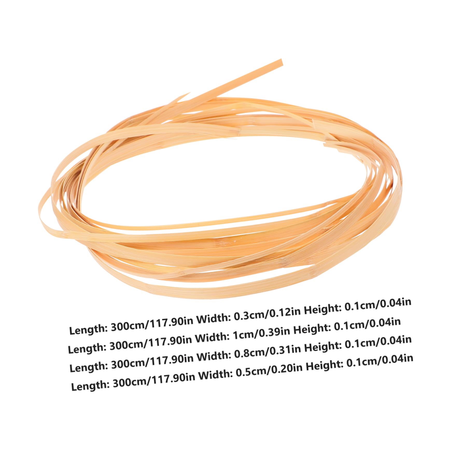 OSALADI 4 Rolls Natural Weaving Strips for DIY Crafts Widths Cane Material for Basket Weaving Floral Arrangements and Home Decor