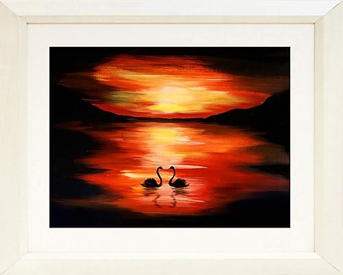 Buyartforless IF EDC422 - Lienzo decorativo para pared, 20 x 16 y 1.25 pulgadas, color blanco, SM, 22.5 x 18.5, naranja