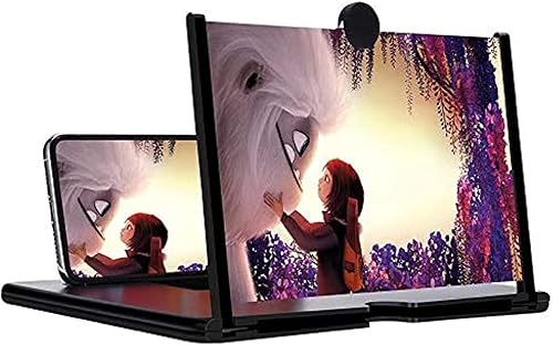 Lupa de pantalla 3D HD de 12 pulgadas para teléfono celular - Lupa de pantalla para smartphone para videojuegos, películas y niños estudiando