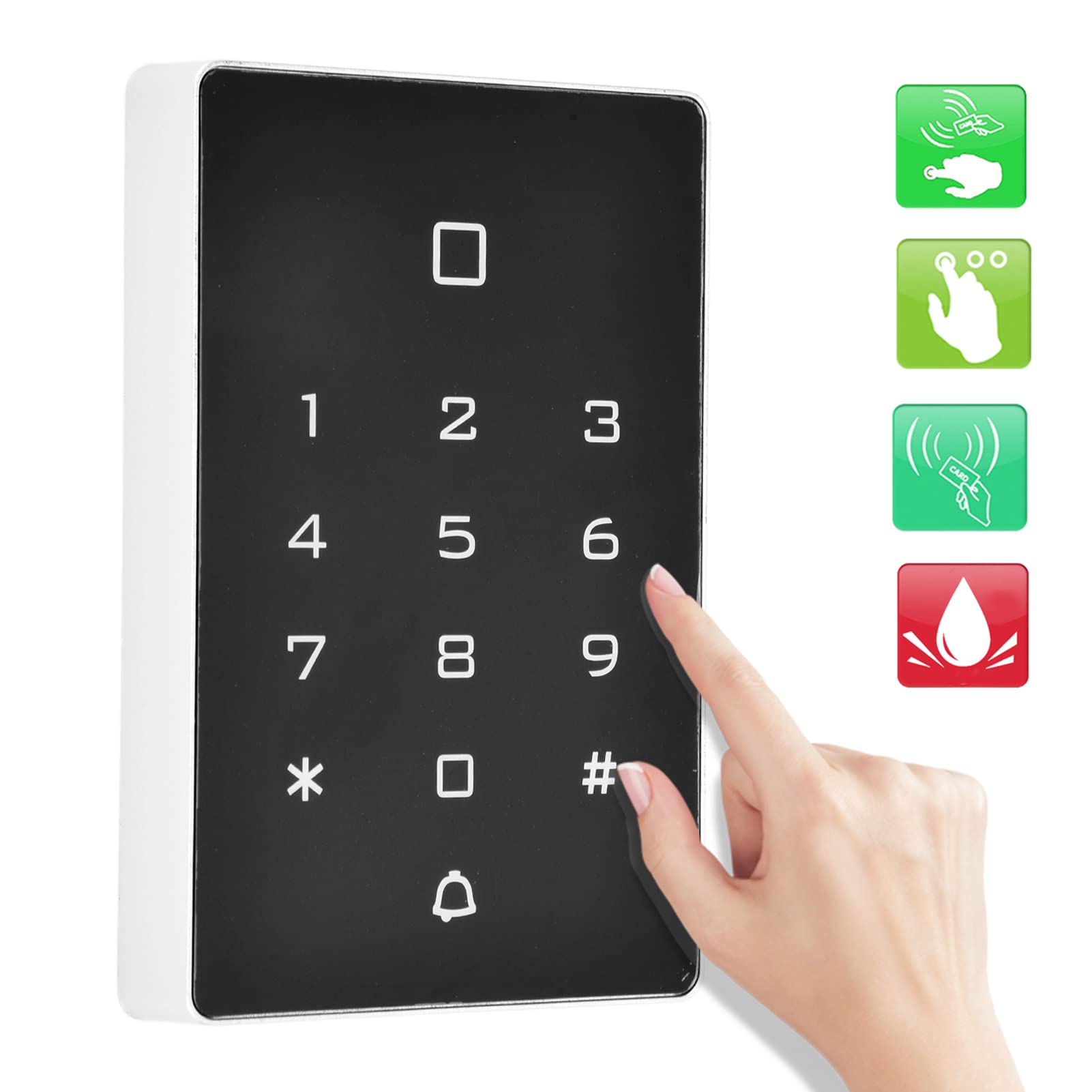 Tastiere di Controllo Accessi, Funzione di Retroilluminazione Controllo Accessi Porta Tipo Touch DC12 a 24V per Fabbriche per Residenze,Sistema di controllo accessi