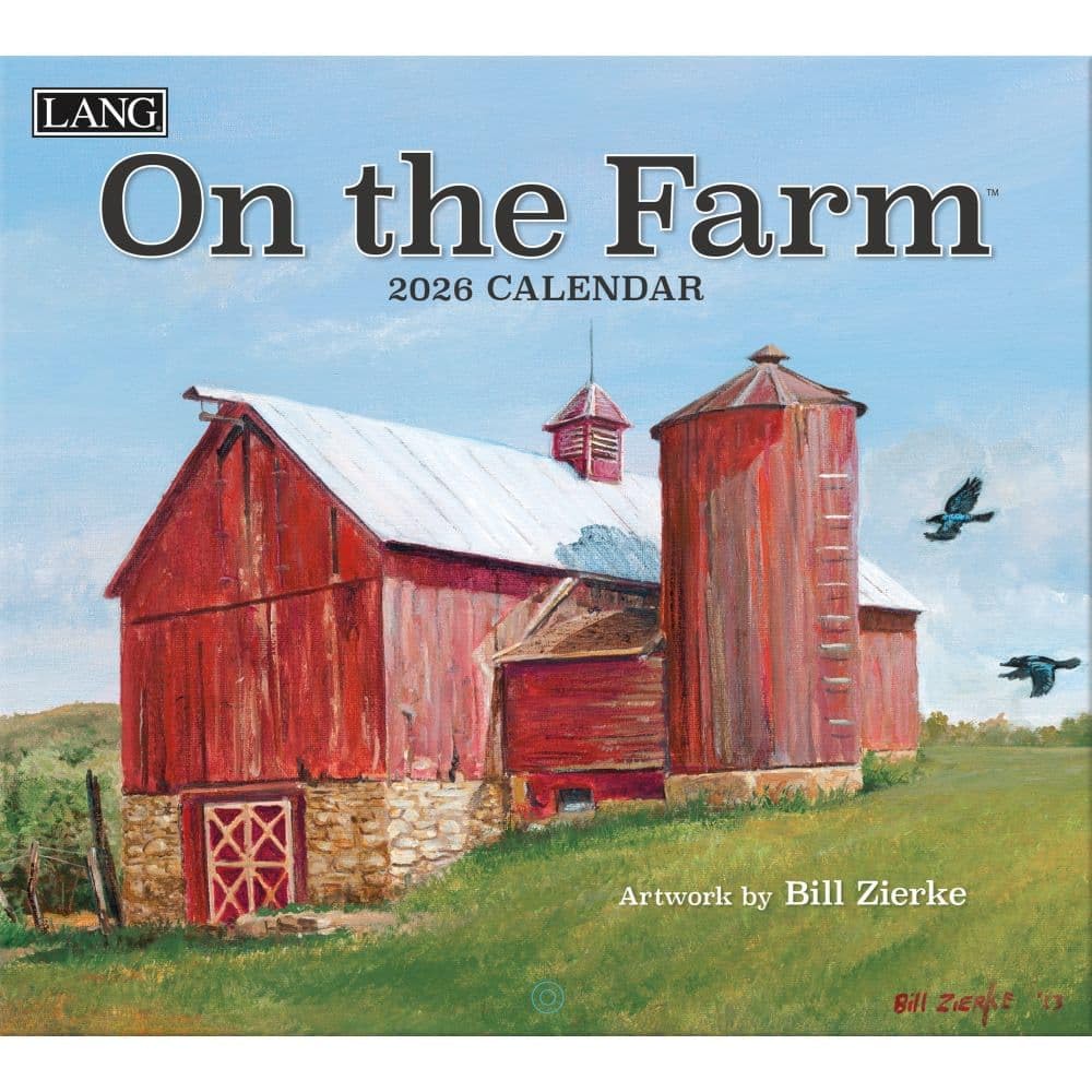 Lang, On the Farm Wandkalender 2026 von Bill Zierke, 34 x 30 cm, 12-Monatskalender mit gehefteter Bindung
