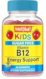 WellYeah Kid's Vitamin B12 1000mcg Sugar Free Gummies | Dietary Supplement | for Energy and Metabolism Support | Strawberry Flavor | 60 Count