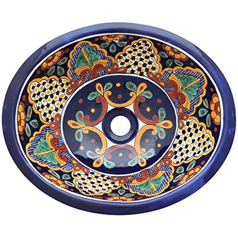 Talavera Hand Painted Ceramic Bathroom Sink Cover