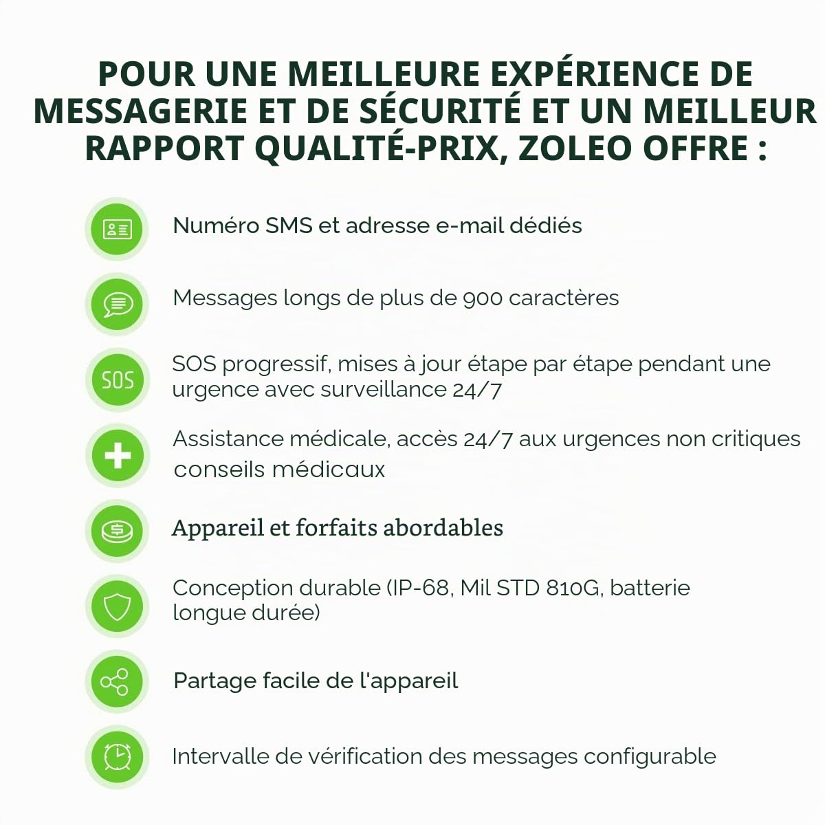 ZOLEO Communicateur Satellite bidirectionnel - SMS Global et Messagerie électronique, Alerte SOS d'urgence, Enregistrement et localisation GPS - Accessoire Smartphone Android iOS
