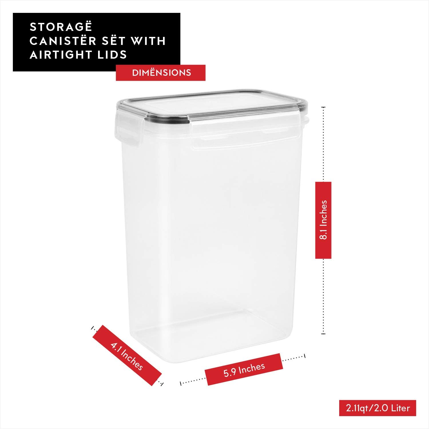 4 Pack Cereal Dispenser Airtight Food Storage Containers and Pack of 6 Plastic BPA Free Kitchen Pantry Storage Containers with Labels and Marker