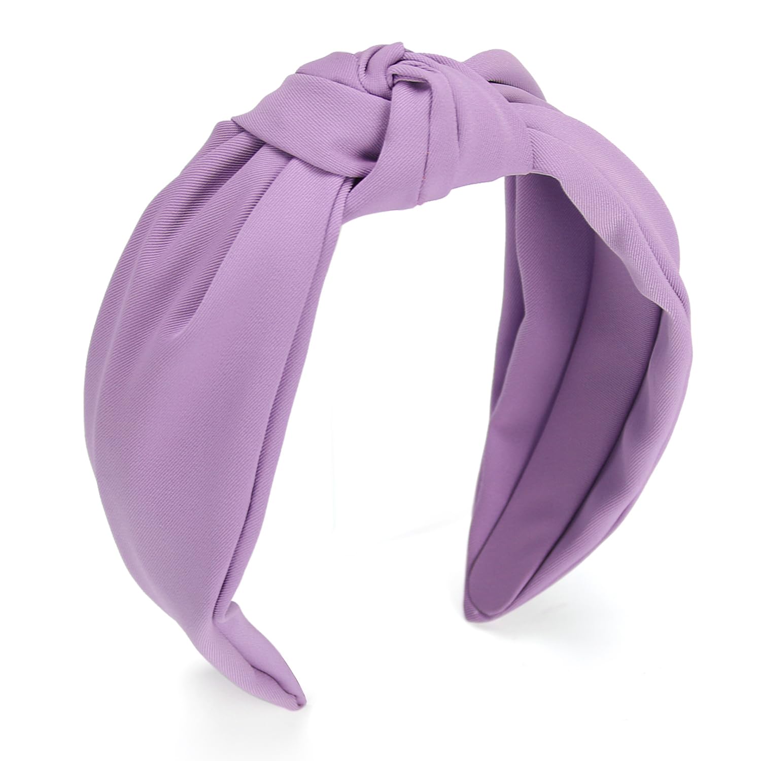 EtercycleHeadband for Women, Knotted Wide Headband, Yoga Hair Band Fashion Elastic Hair Accessories for Women (Purple)