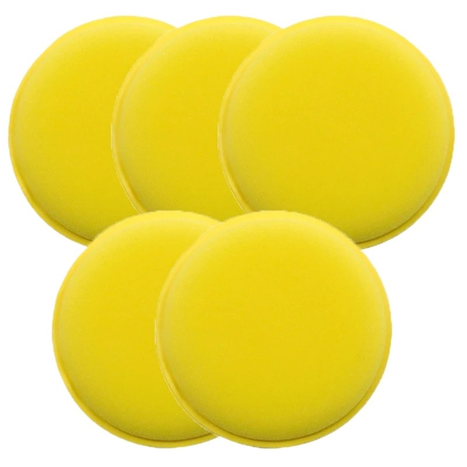 20/10/5Pcs Car Waxing Polish Sponges Round High Density Foam Applicator Pads Curing And Polishing Sponges Car Detailing Tools(Yellow 5Pcs)