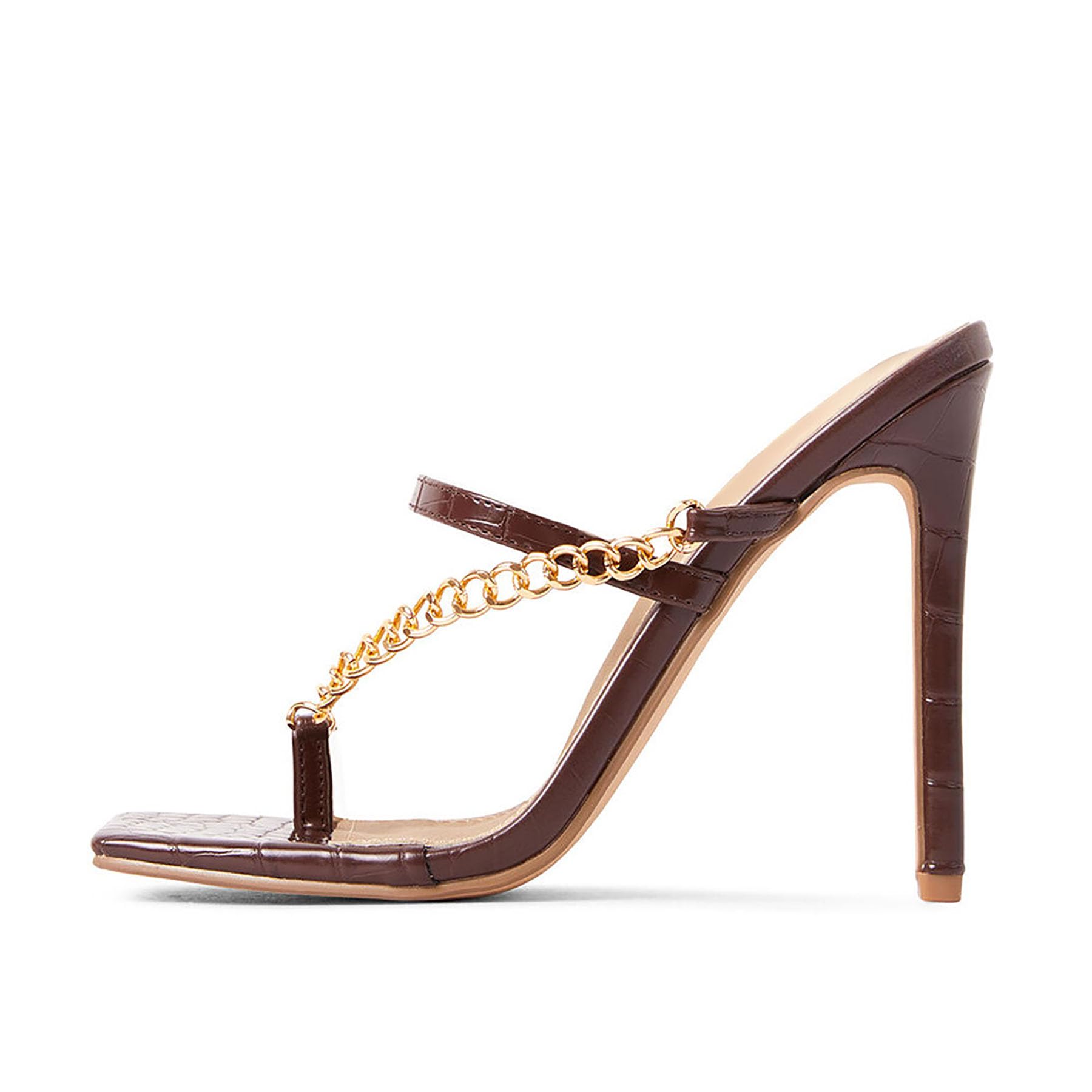 Sandalias de tacón de Aguja con Punta Cuadrada y Tiras Simples para Mujer Chanclas de Moda Sandalias Elegantes Fiesta de Verano Baile de graduación Sandalias de tacón Alto