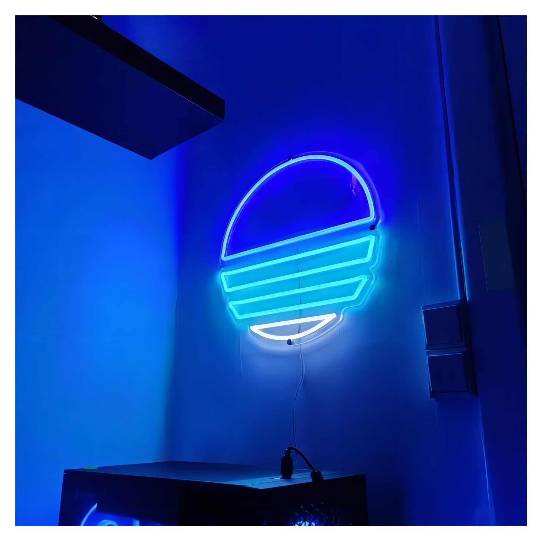Shouxi D Sign Lamp Vaporwave Neon Sign, Suitable For Lounge Home Wall Ecor With Immable 50Cm