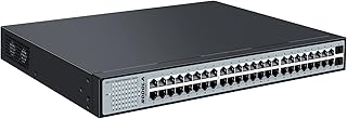 SODOLA 48 Port Gigabit Switch,2 x 1G SFP,Fanless Metal 1U Rackmount Unmanaged Plug and Play Ethernet Switch
