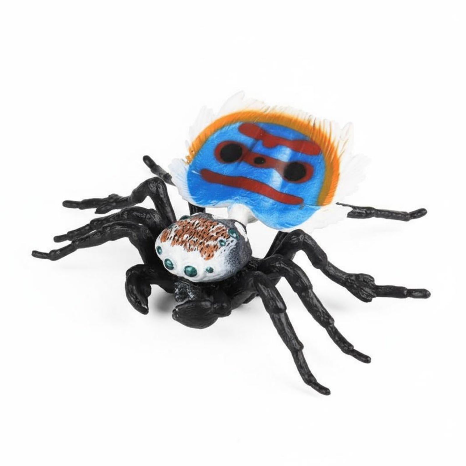 Harilla Figure Animal Model Realistic Simulation Educational Toy Learning Collection Suitable for Classroom Display Home Decoration, Blue Peacock Spider