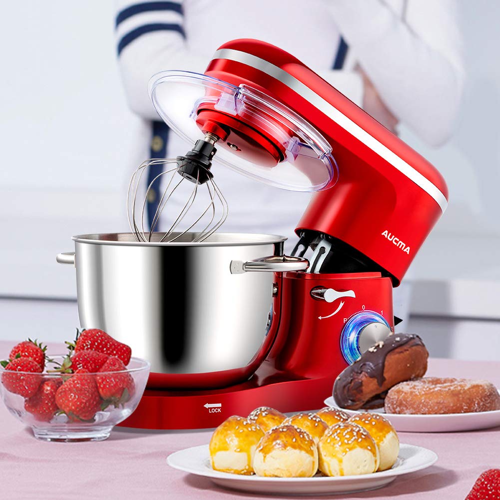 値下げ。AUCMA スタンドミキサー SM-1515 レッド Amazon | Aucma 