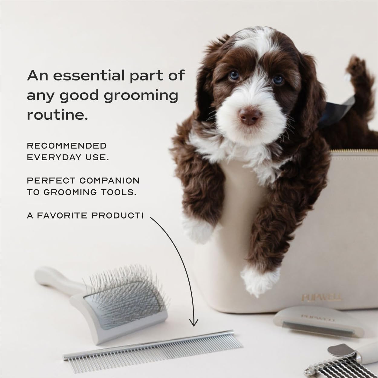 Pupwell Peine de metal prémium para perros
