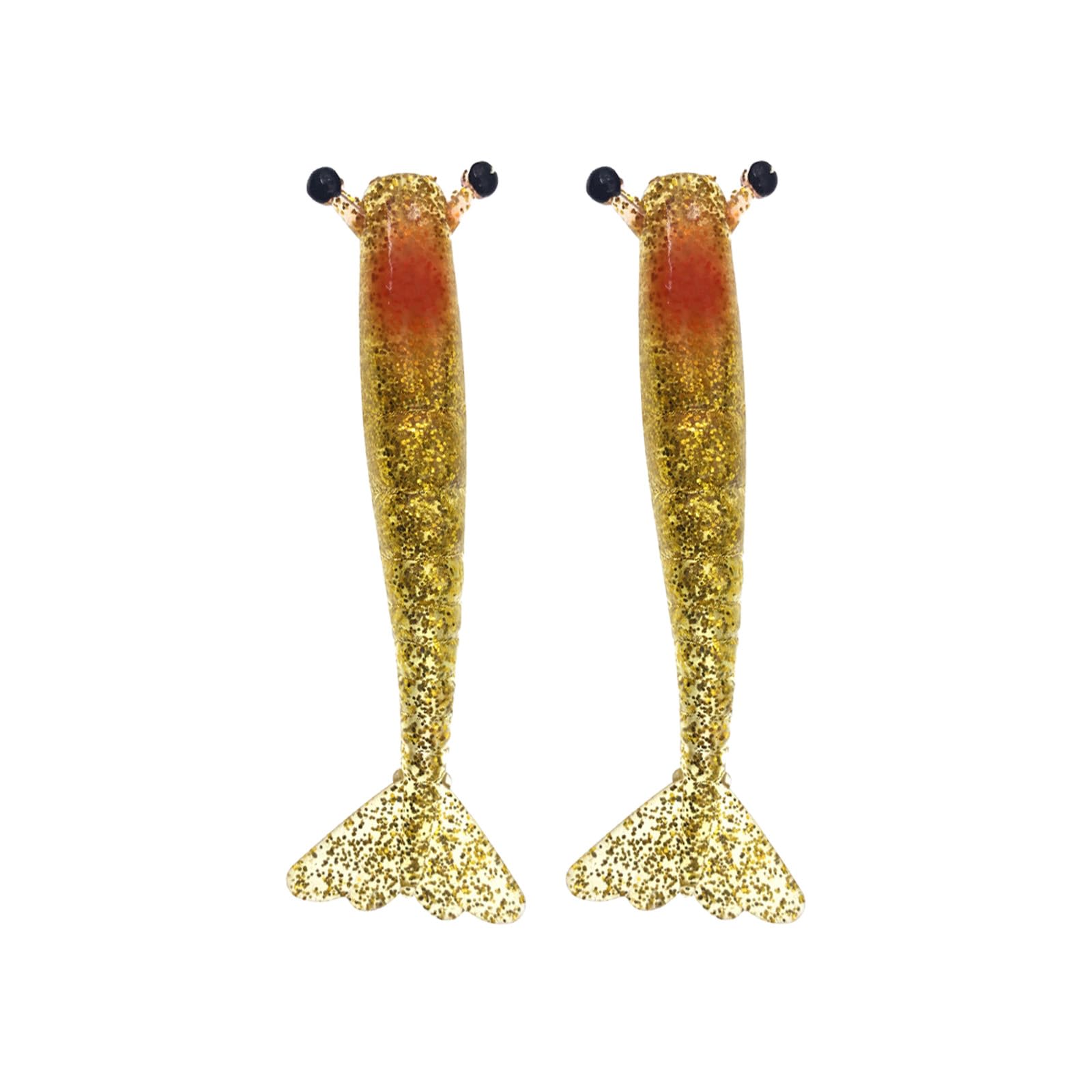 CAZSTYK 2pcs Silicone Shrimp Lures 9.5cm / 11.5cm 6g / 10g Saltwater Swimbait Soft Fishing Tackle Silicone Soft Lures for Fishing