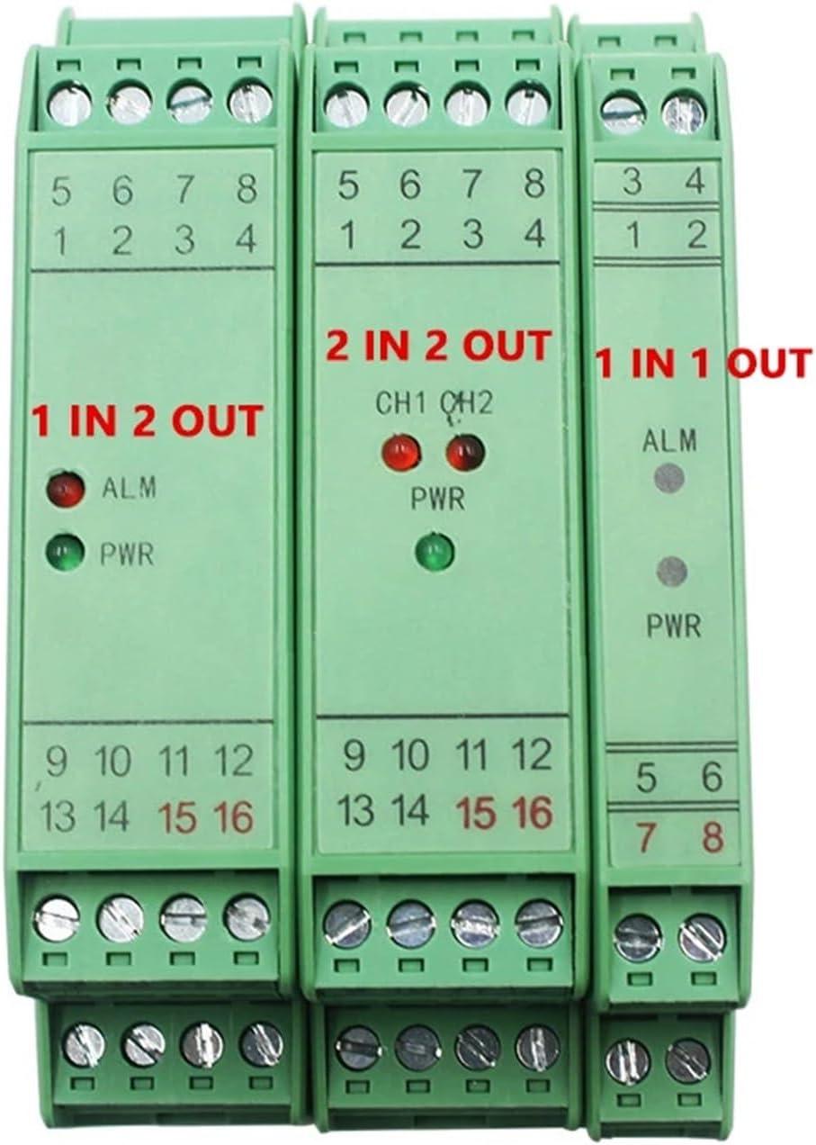 1pcs PT100 Pt1000 Temperature Transmitter DC24V 4-20mA Output Signal Isolator Converter(1 in 1 Out,0-100_DC24V_0-10MA)