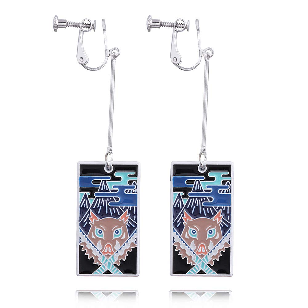 Anime Kamado Tanjiro Hanafuda Earrings - Kimetsu No Yaiba Hanafuda Earrings - Cosplay Accessories For Womens Girls