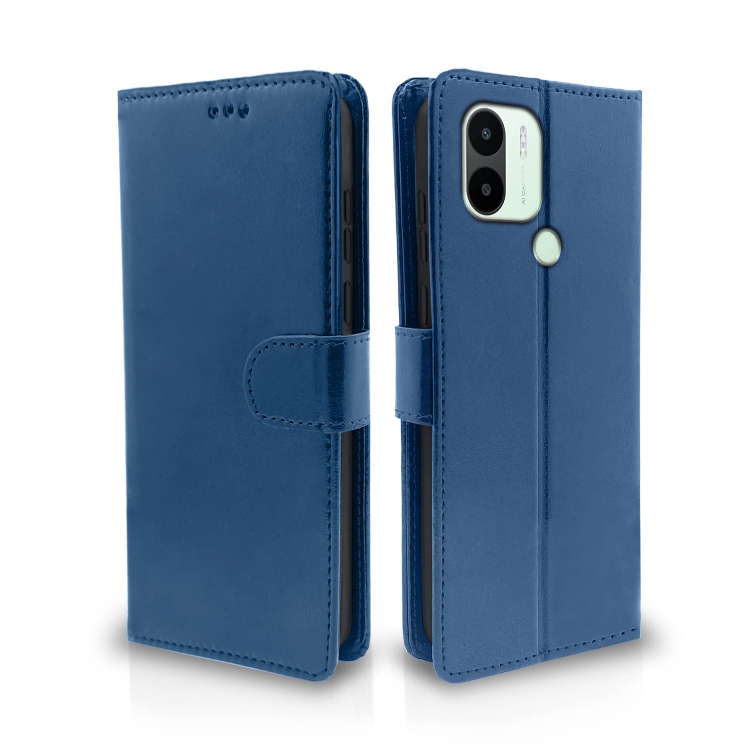Pikkme Poco C51 / Redmi A1 Plus/Redmi A2 Plus/Poco C50 Flip Case Leather Finish | Inside TPU with Card Pockets | Wallet Stand | Magnetic Closing | Complete Protection Flip Cover (Blue) (B0BR7PM55L) Amazon Price History, Amazon Price Tracker