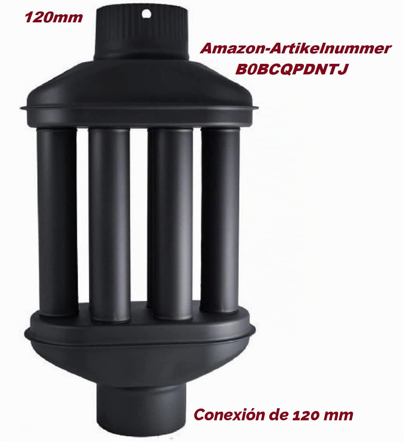Intercambiador de calor de chimenea Intercambiador de aire caliente, enfriador de gas de escape, diámetro de 130 m, 6 tubos con amortiguador