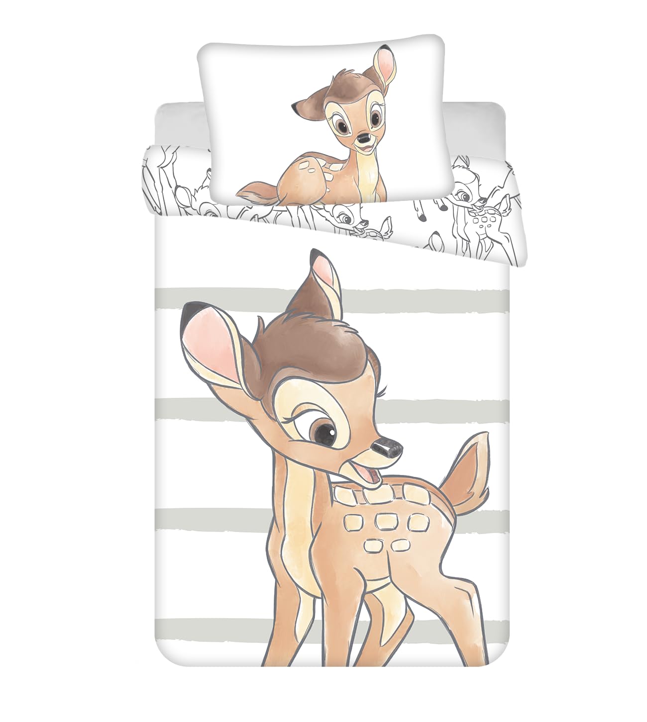 Disney Bambi Baby-Bettwäsche Set 100 x 135 cm + 40 x 60 cm Baumwolle