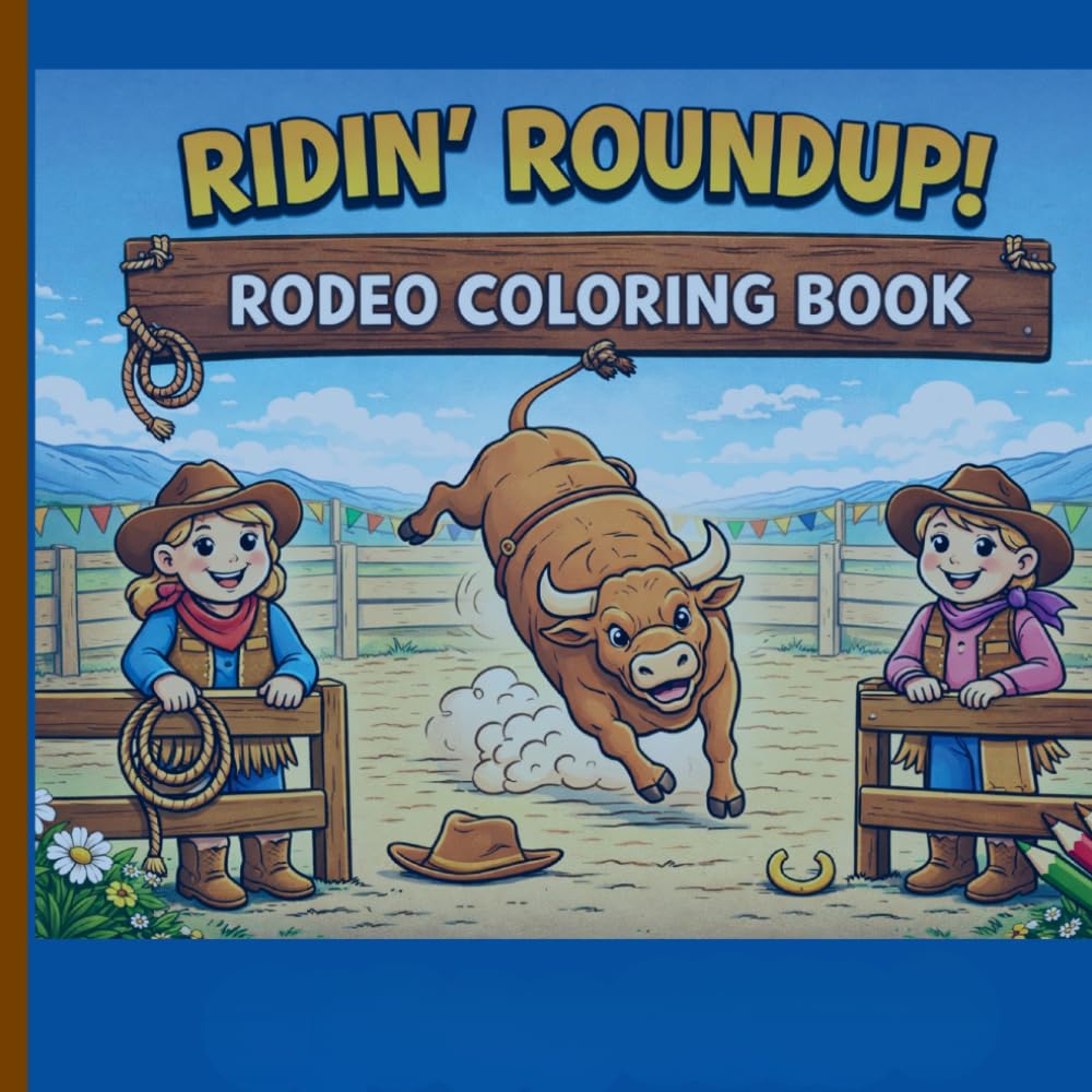 RIDIN' ROUNDUP: Rodeo coloring book for little Cowboys and Cowgirls