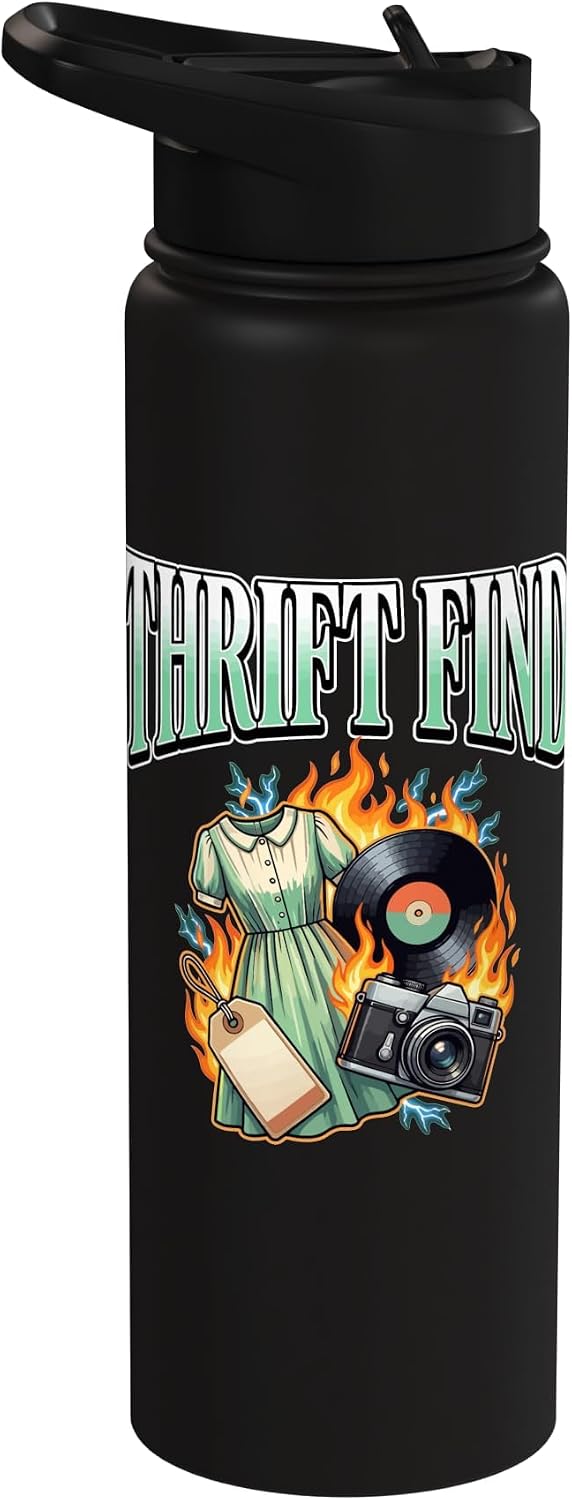 Thrift Shopper Thrift Find Vintage Resale Stainless Steel Insulated Water Bottle