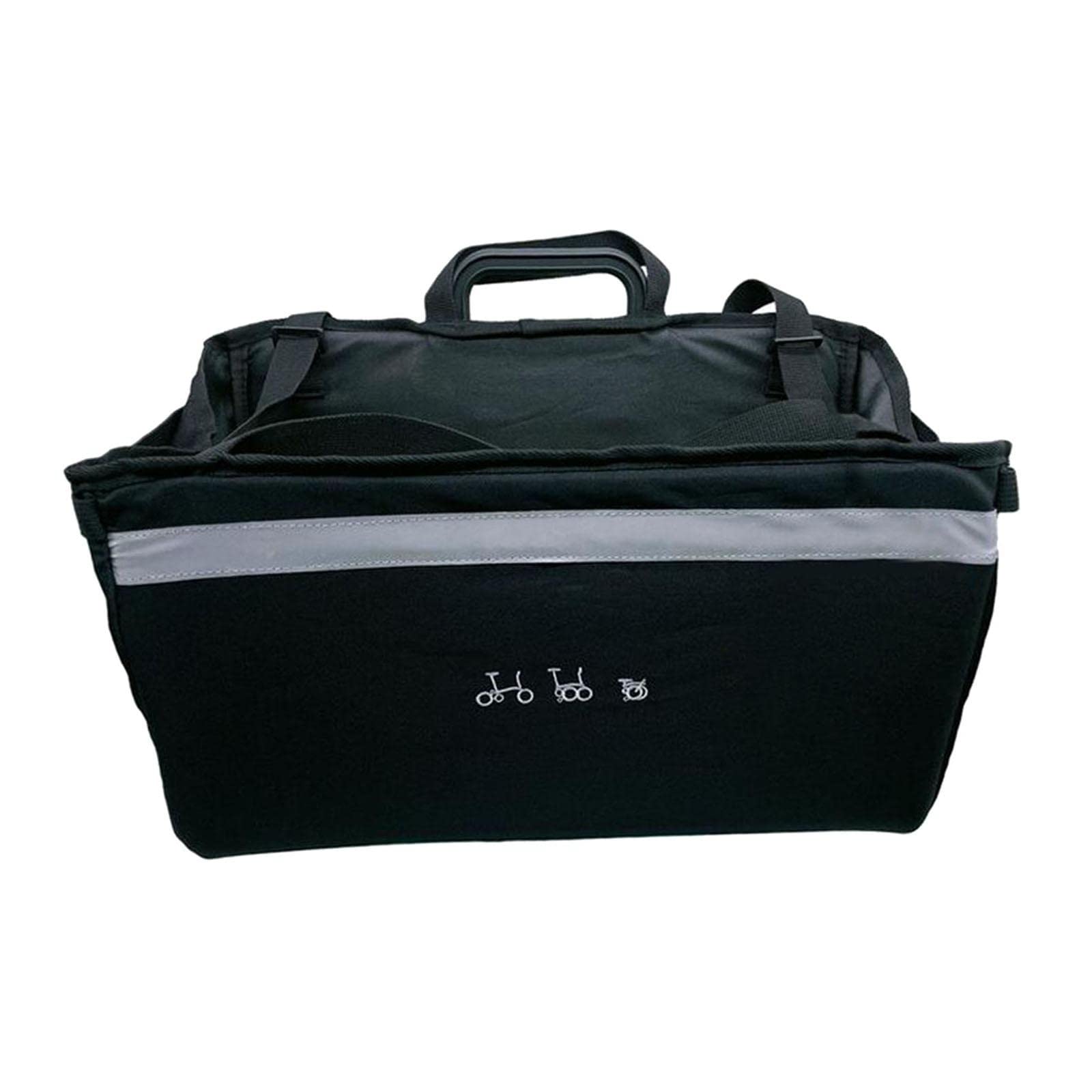 3 Stück Fahrrad Frontkorb Gepäckträgertasche Korb Rahmentasche mit Regenschutz aus Aluminiumlegierung Und Stoff für Einkaufen Outdoor