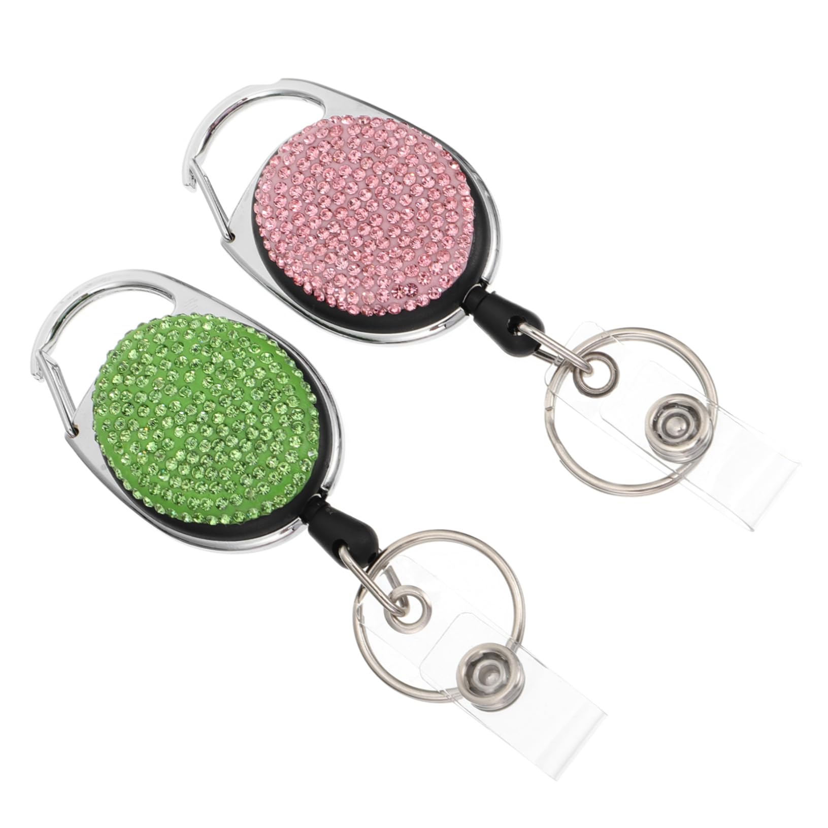 8pièces Porte-badge Enrouleur Métallique Avec Clip De Ceinture Accessoires Pour Identité Zinc