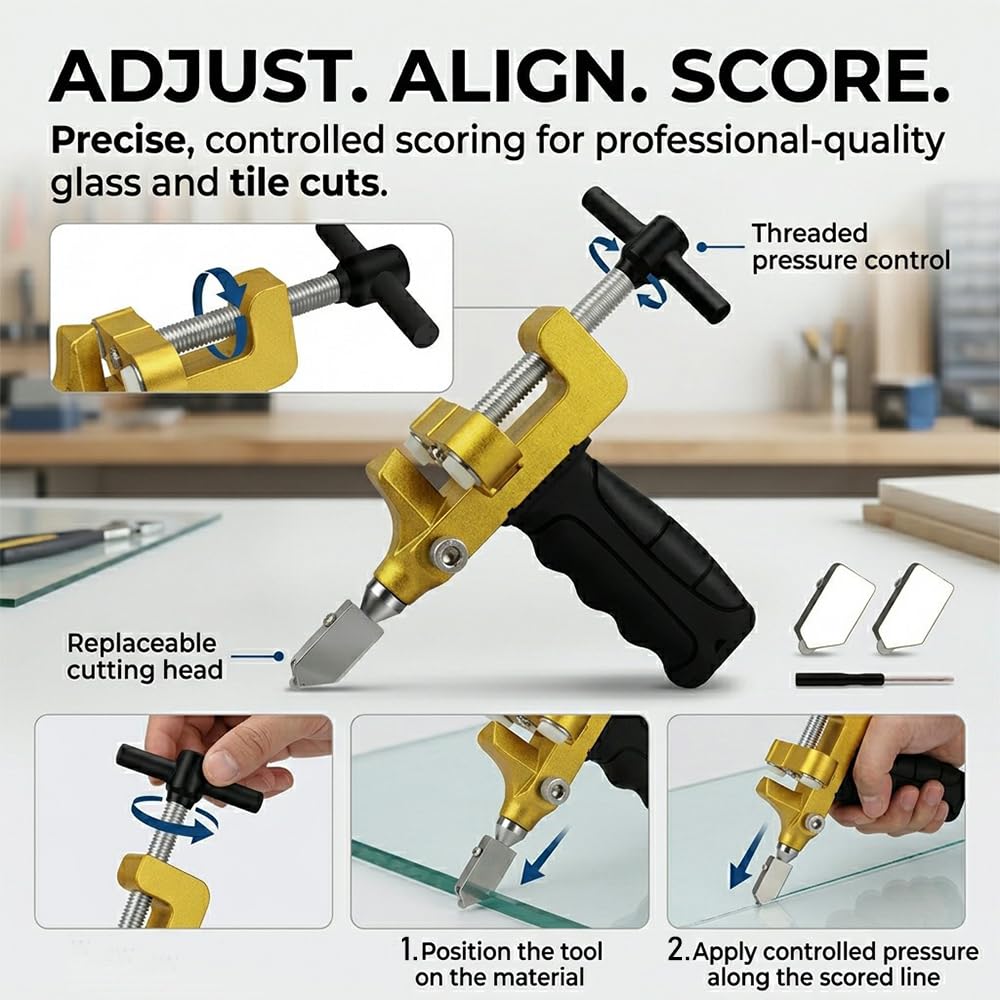 2-in-1 Glass Cutting Tool Kit - Pliers & Cutter -6 2-in-1 Glass Cutting Tool Kit - Pliers & Cutter -6