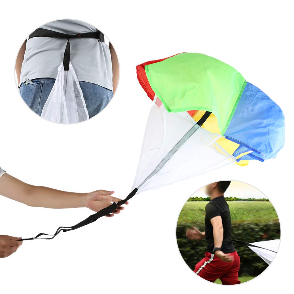 Keenso Paracaídas de Ejercicio Físico para Niños, Entrenamiento de Velocidad y Resistencia, Equipamiento Deportivo Colorido