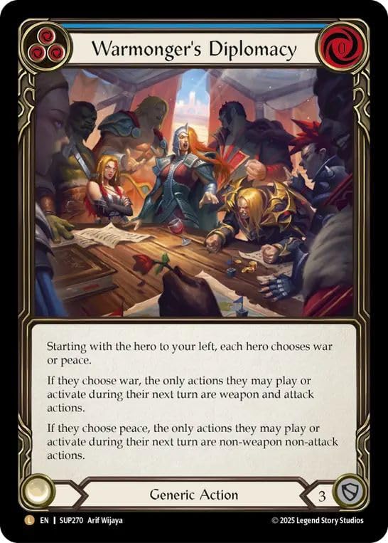 Flesh and Blood フレッシュ＆ブラッド FaB 英語版 SUP270 Rainbow Foil 戦争屋の外交術/War