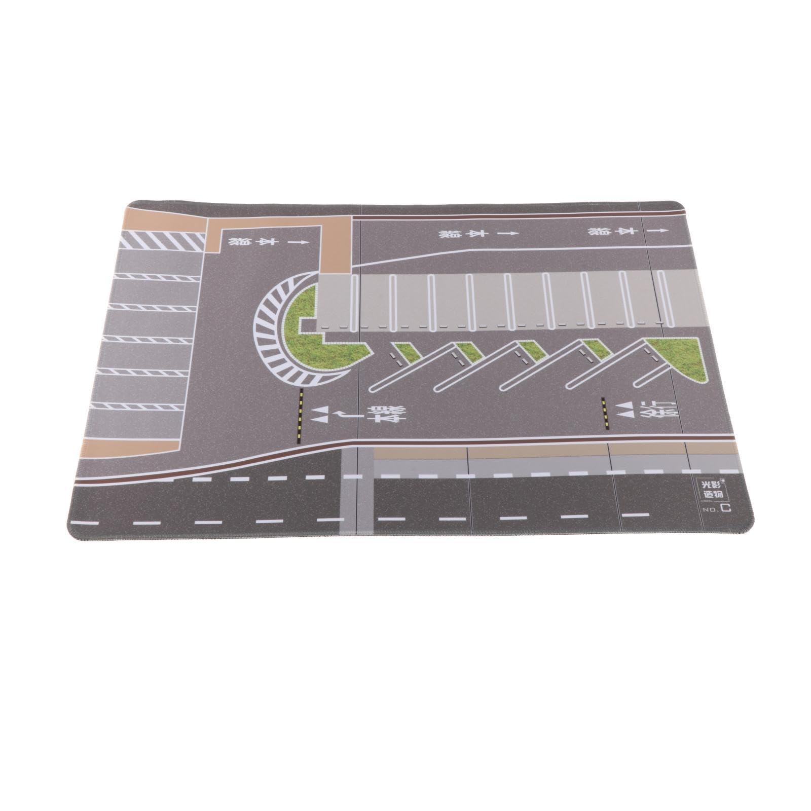 Sharplace 1:64 Parking Lot Mat Background Pad Car Scene Mat Diorama Model Car Diecast Garage Model Building,for Vehicle Scene Toy, C