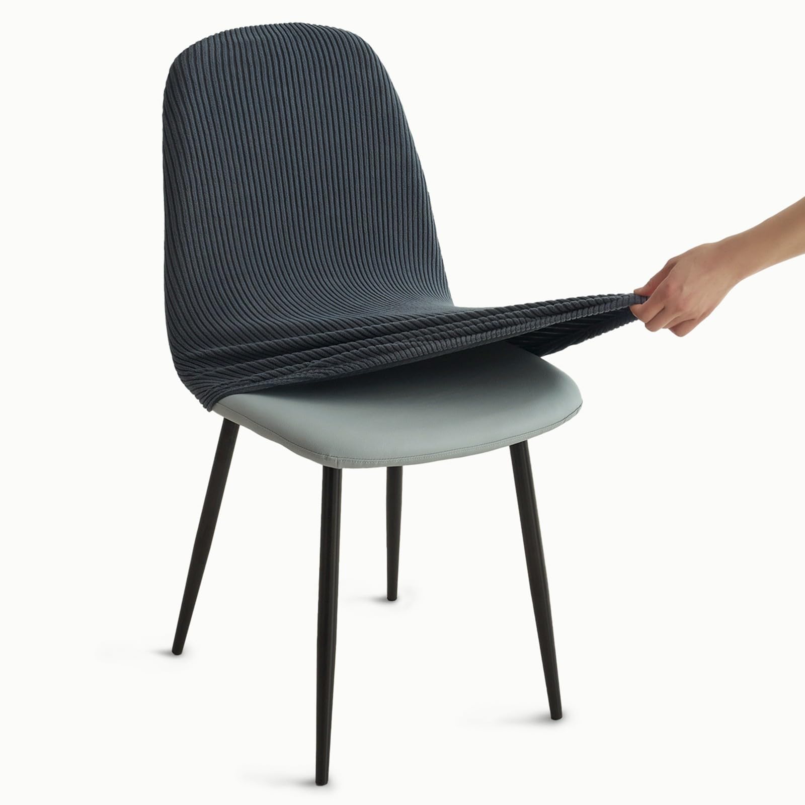 Coprisedie per Sala da Pranzo Set da 1/2/4/6,Elasticizzati e Spessi Coprisedia con Schienale a Conchiglia,per Cucina Camera da Letto Soggiorno Ristorante,Facile Installazione(Olive Green,6 Set)