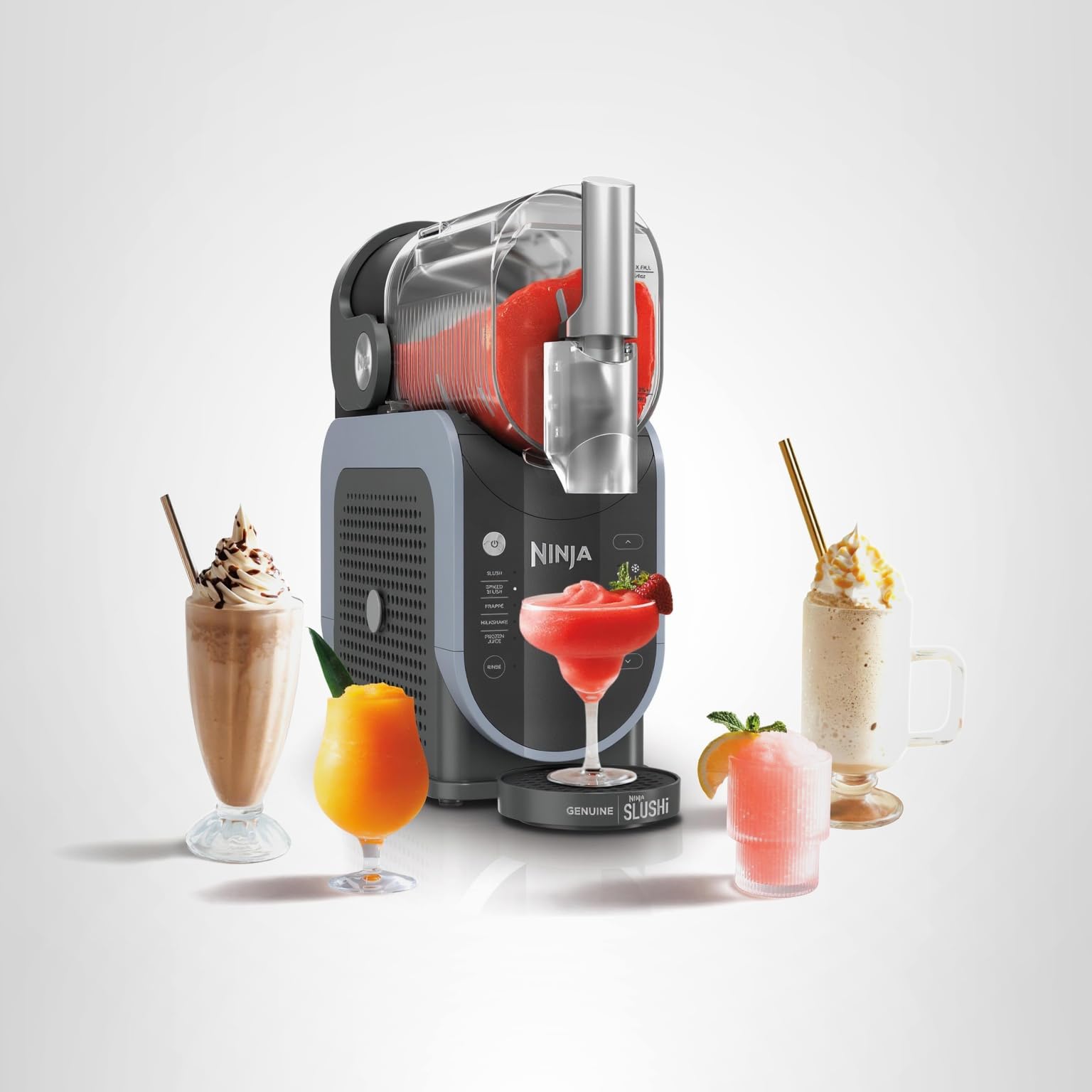 Ninja SLUSHi with RapidChill Technology, 88 oz. Frozen Drink & Slushie Machine, 5 Preset Programs, Margaritas, Frappés, and More, Premium Accents, , FS301: Black