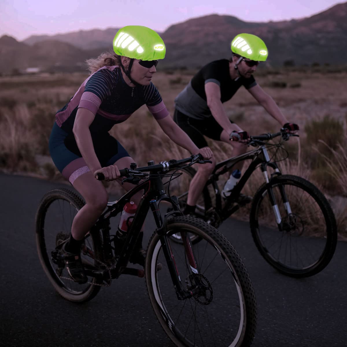 flintronic Copertura Antipioggia per Casco da Bicicletta,Parapioggia Impermeabile con Riflettenti, Alta visibilità e Copertura per Casco da Mountain Bike da Strada Antipolvere
