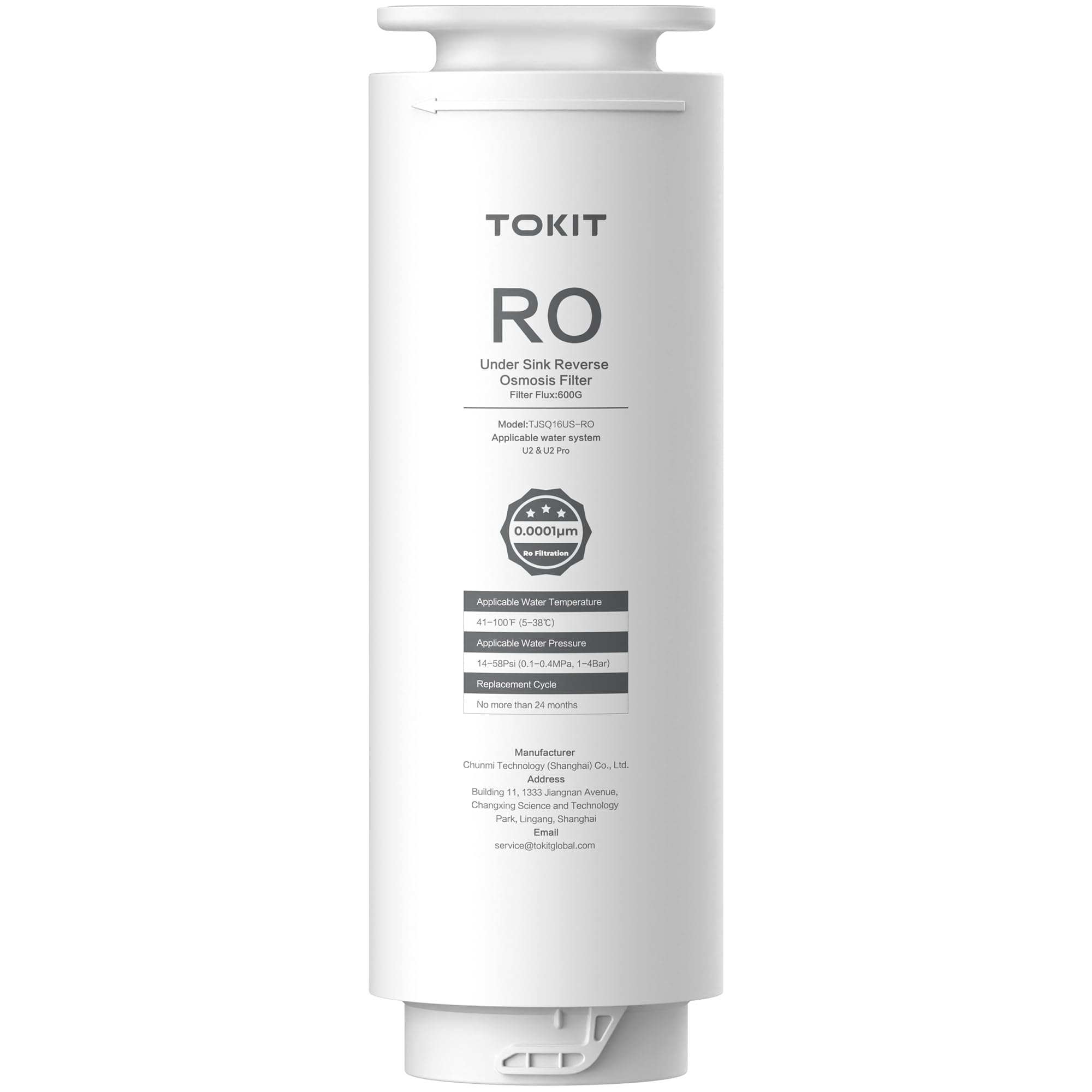 Photo 1 of TOKIT PCT Replacement Filter for U2&U2 Pro, NSF/ANSI 58 Certified, Reduce TDS, Replacement for U2&U2 Pro SE Reverse Osmosis System Water Filter, 12-Month Lifetime