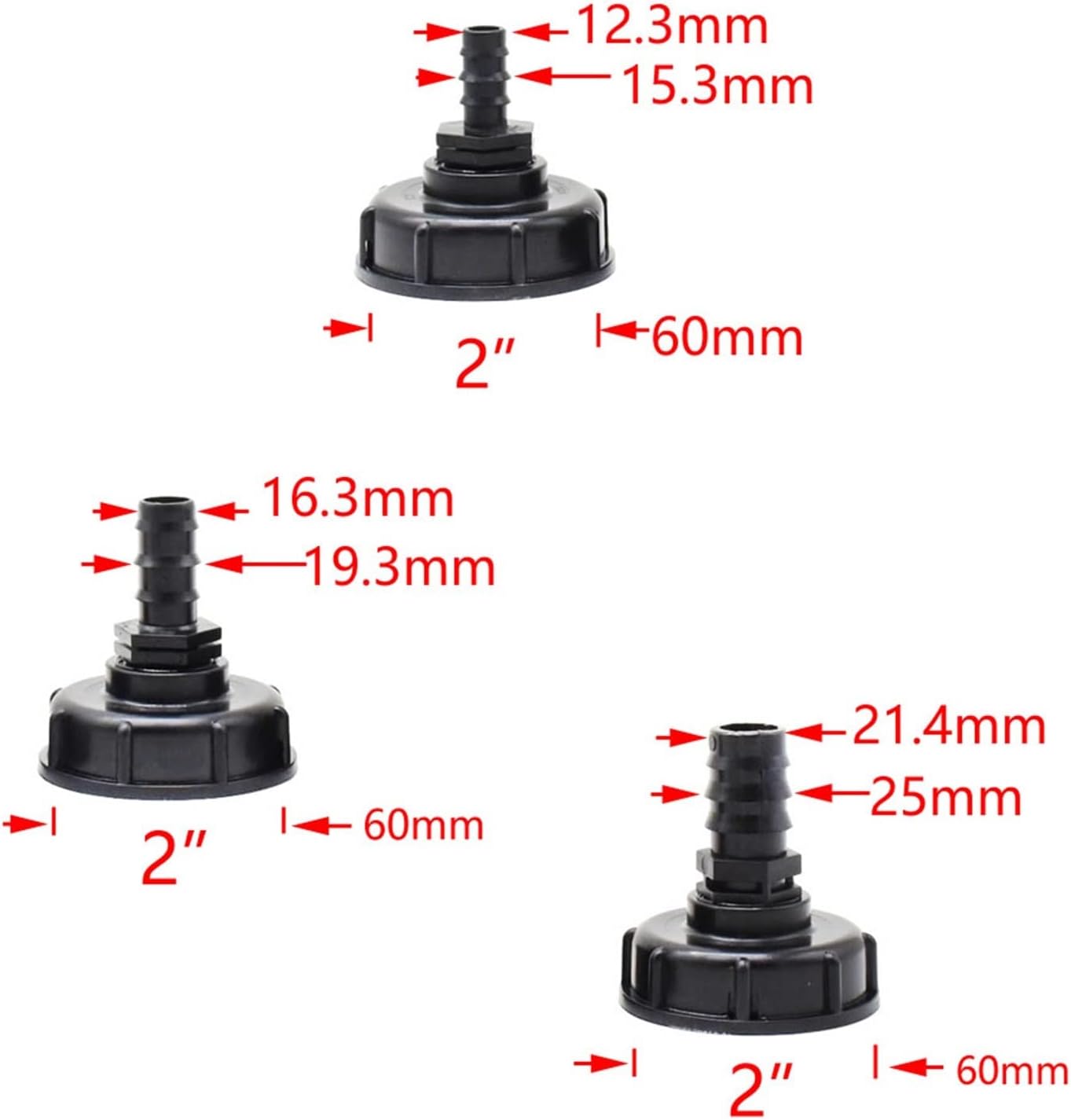 NALsa 1/2 3/4 1 Inch Thread S60 Adapter Tank Adapter Water Tap Connectors Valve Replacement Fittings 80 to 100mm Coupler 1Pcs (Color : 80 x 60)