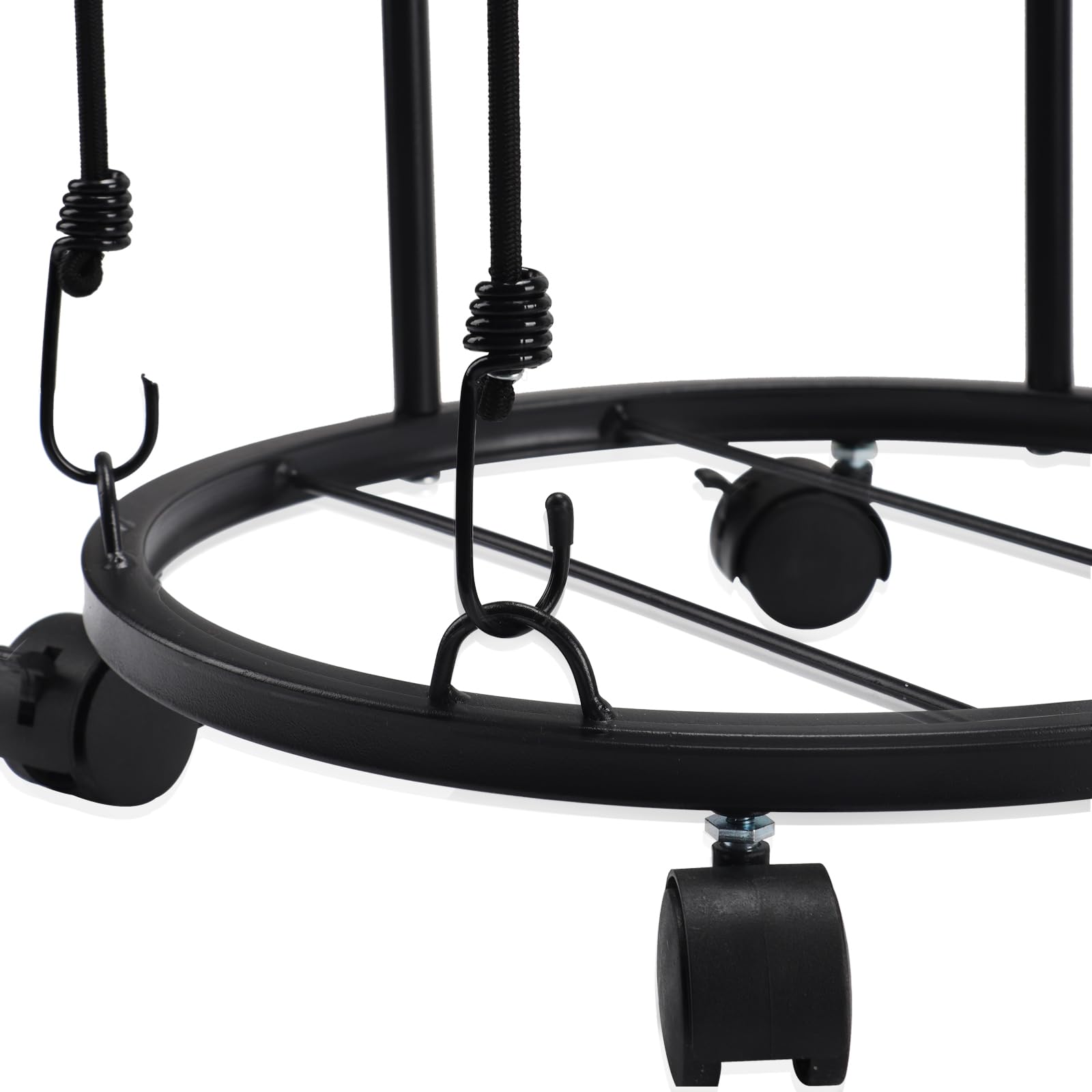 Verticale Support Ballon Basket, Organiseur d'Équipement de Sport, Support Ballon Foot, Rangement Ballon en Métal, Rangement pour Basketball, Football, Volleyball, 33.5 x 33.5 x 102 cm