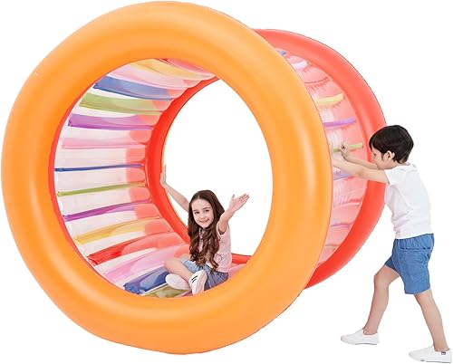 Miniatura 7 de Rueda giratoria colorida gigante inflable de 73 pulgadas de diámetro para césped al aire libre del patio trasero