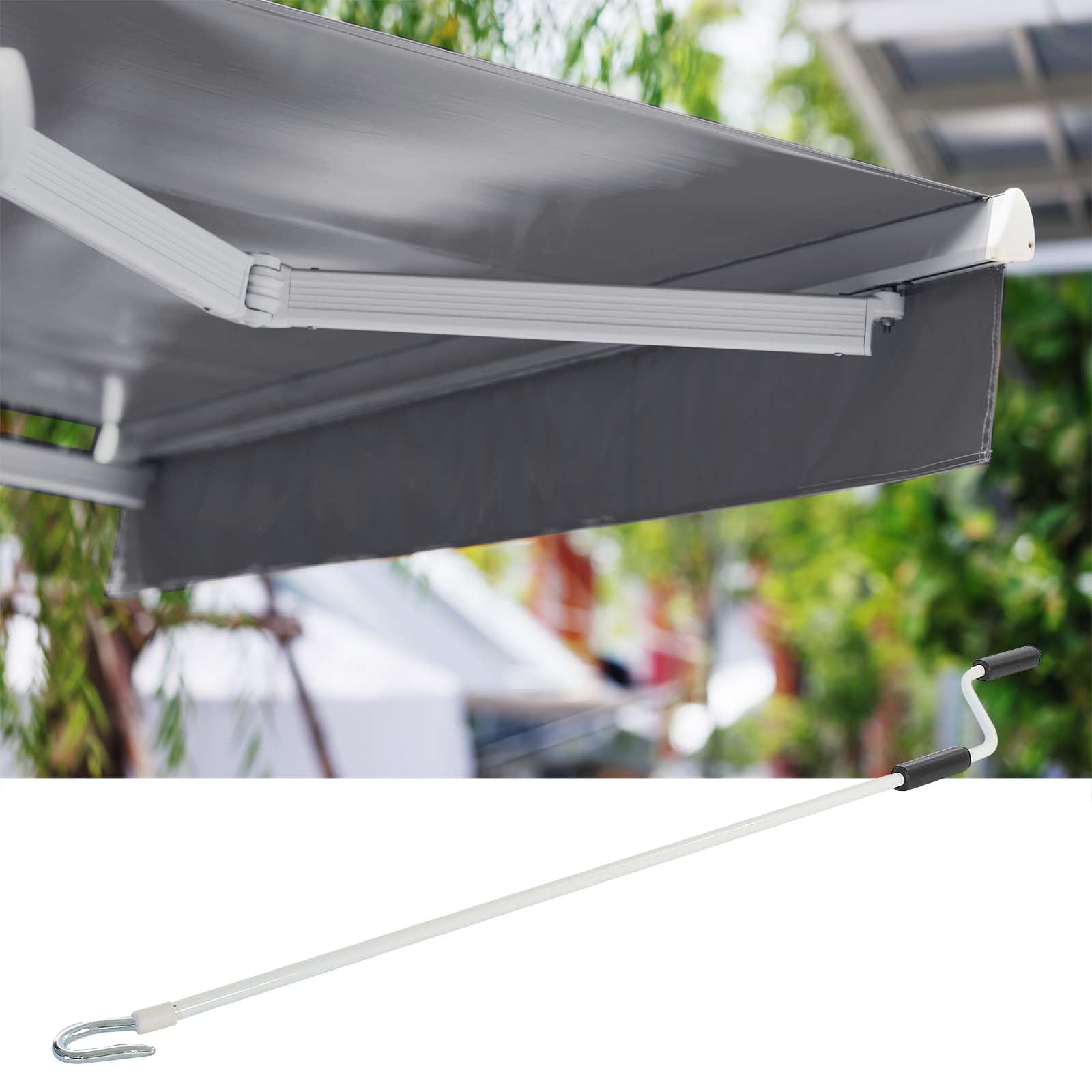 Toboli Gelenkarmmarkise 3,5x3 m Anthrazit Sonnenmarkise für Wandmontage Balkonmarkise mit UV-Schutz