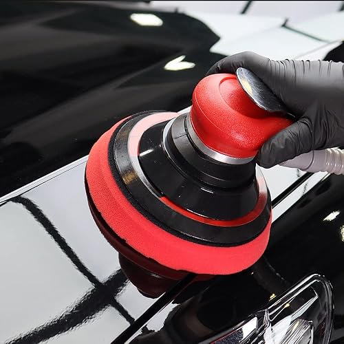 Miniatura 7 de Lijadora orbital aleatoria de 5 y 6 pulgadas con placa de respaldo adicional de 5 pulgadas, almohadillas de pulido de esponja, papeles de lija de