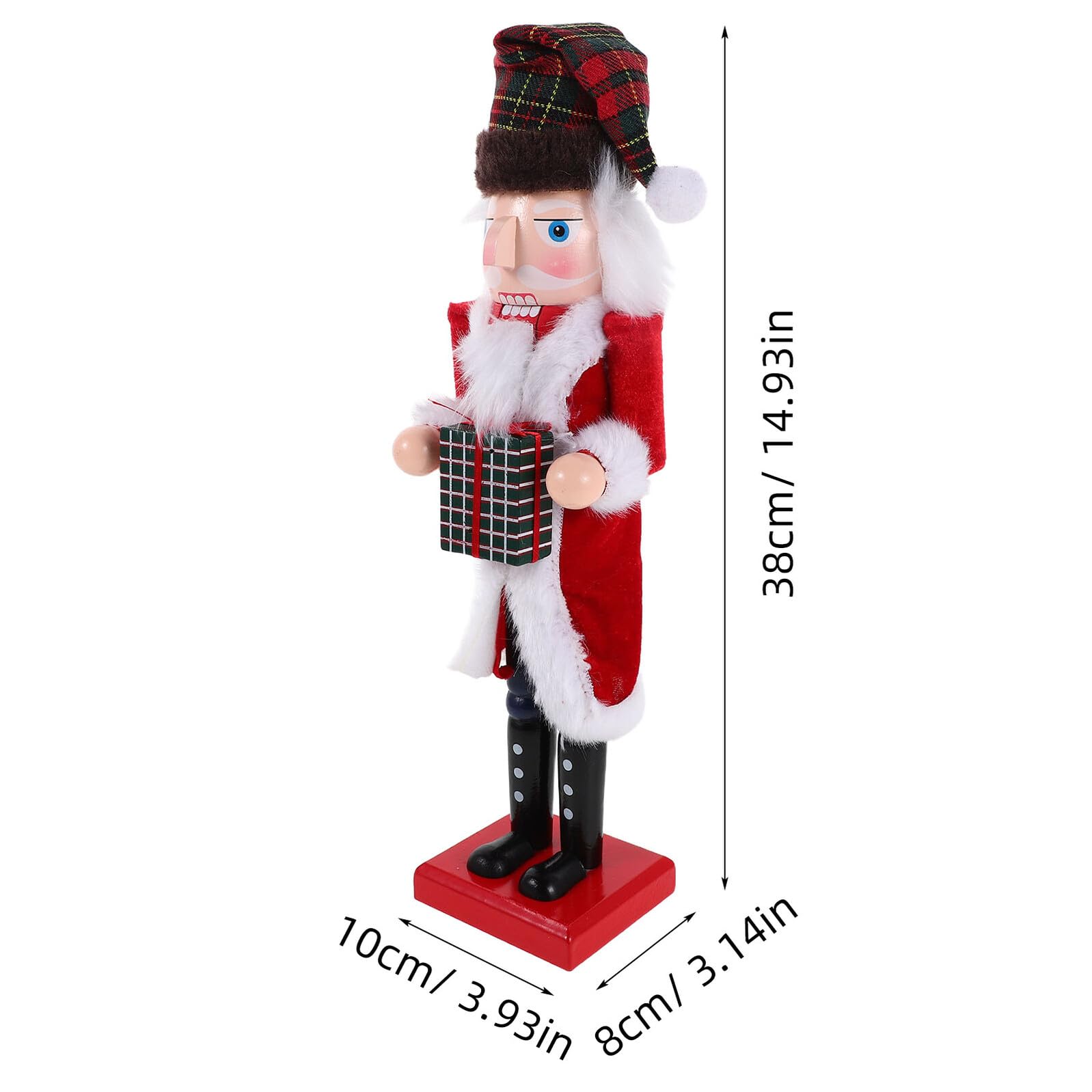 Schiaccianoci Tradizionale in Legno Decorazione Natalizia da Tavolo per Festa di Natale e Capodanno Statua Pupazzo Soldatino Festivo per Interni Accoglienti