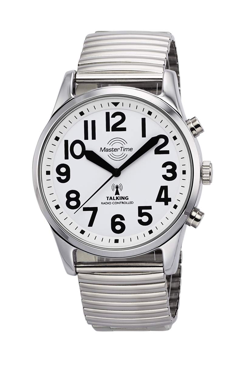 Master Time Funk Quarz Sprechende Herren Uhr Analog mit Metall Armband MTGA-10691-61M